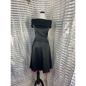 Chica’s Black Off the Shoulder Tule Skater Dress